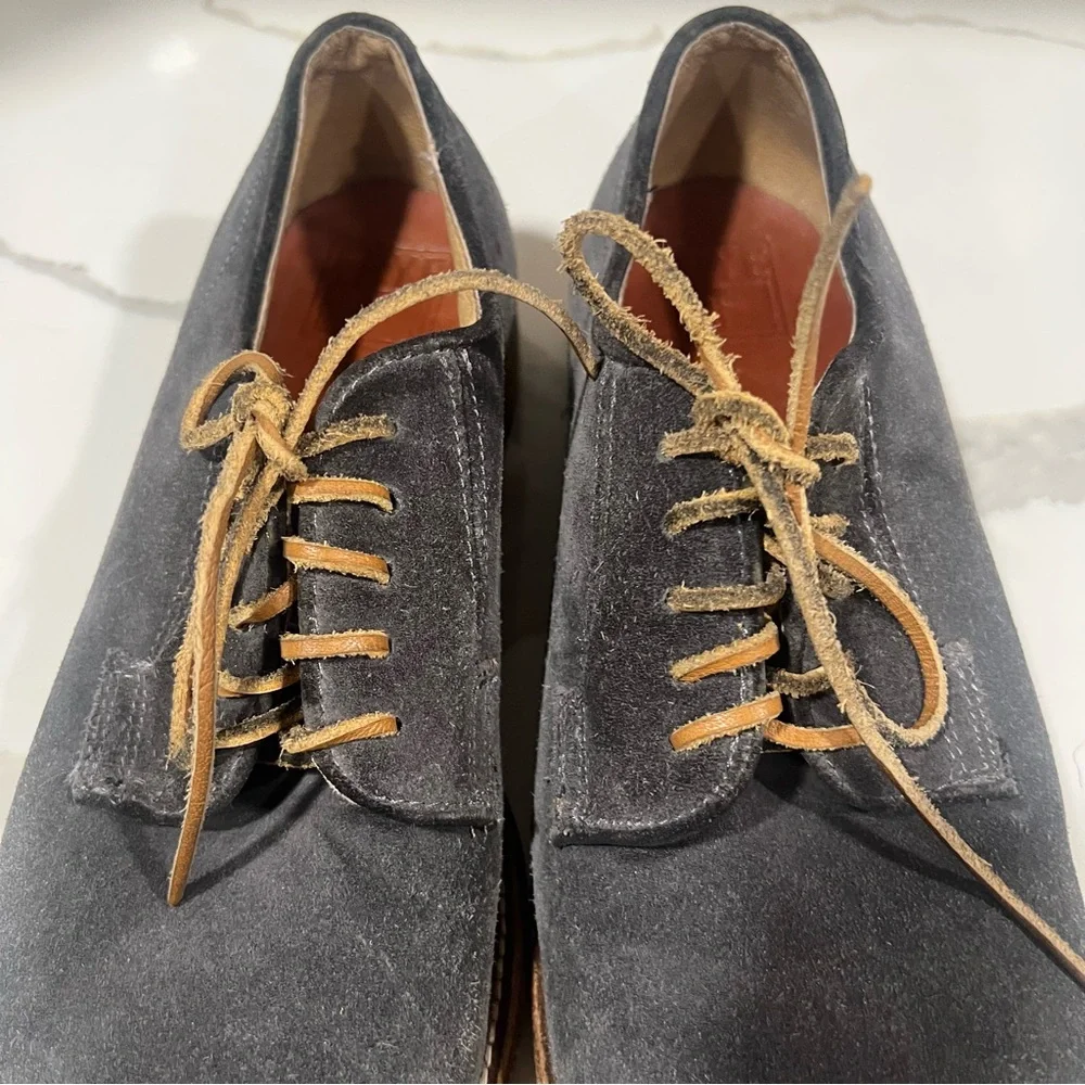 Frye Men's Gray Suede oxford Lace-Up Shoes‎ size 10 D casual dress shoes